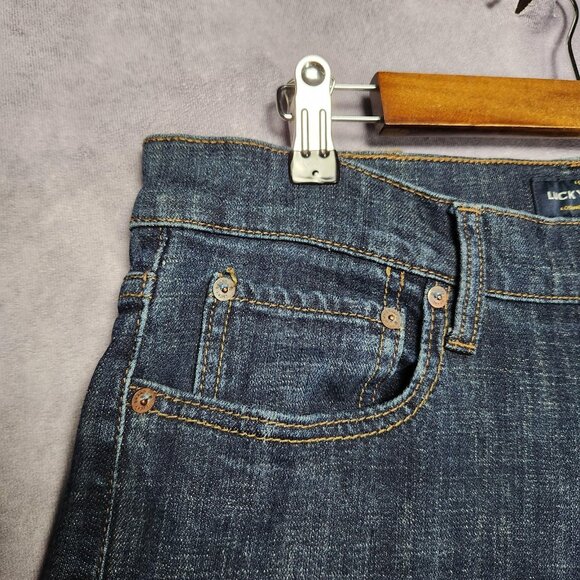 Lucky Brand 221 Jeans Mens 32x30 Straight Denim Stretch Casual Pants Dark Wash - Picture 12 of 16